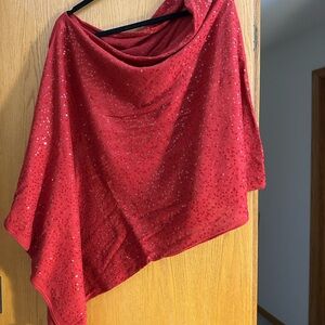Red Sequin Shawl